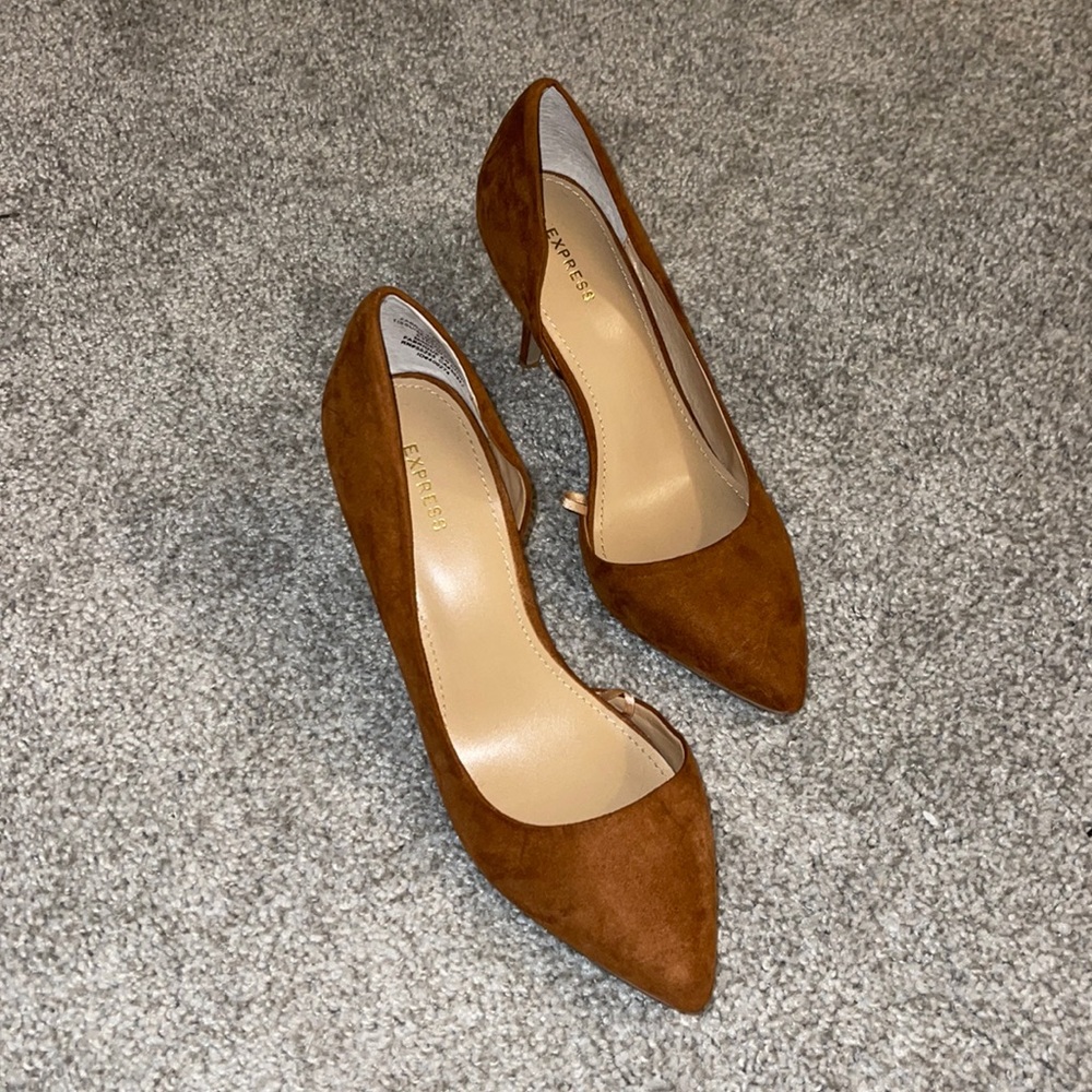 Brown Suede Express 3inch Heels